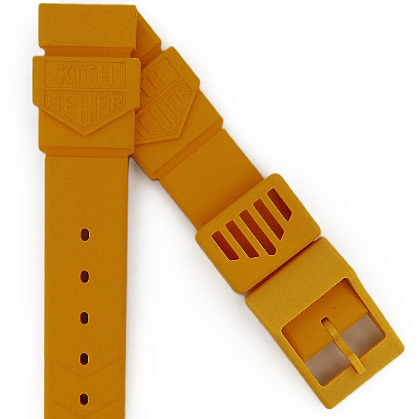 TAG Heuer Formula 1 BT0007 WA126C Yellow rubber / micro-blasted yellow plastic ardillon buckle 18.2mm - Genuine OEM