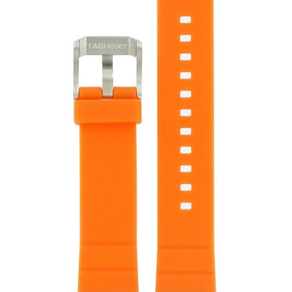 TAG Heuer Formula 1 BT0708 Orange Rubber Strap 17mm - Genuine OEM