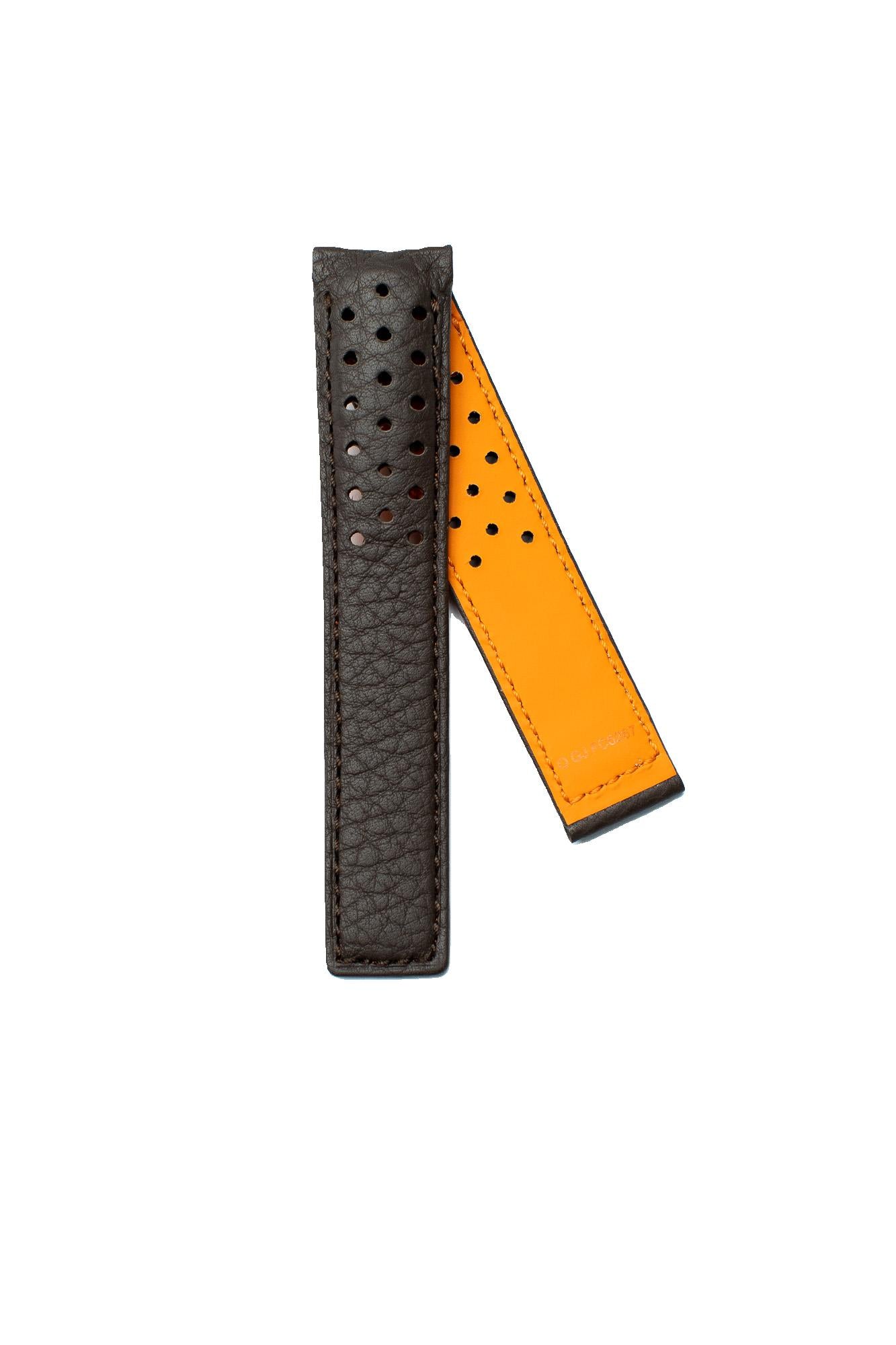 TAG Heuer Carrera CAR2112 FC6267 Chestnut with holes Leather Calfskin Strap 20mm - Genuine OEM
