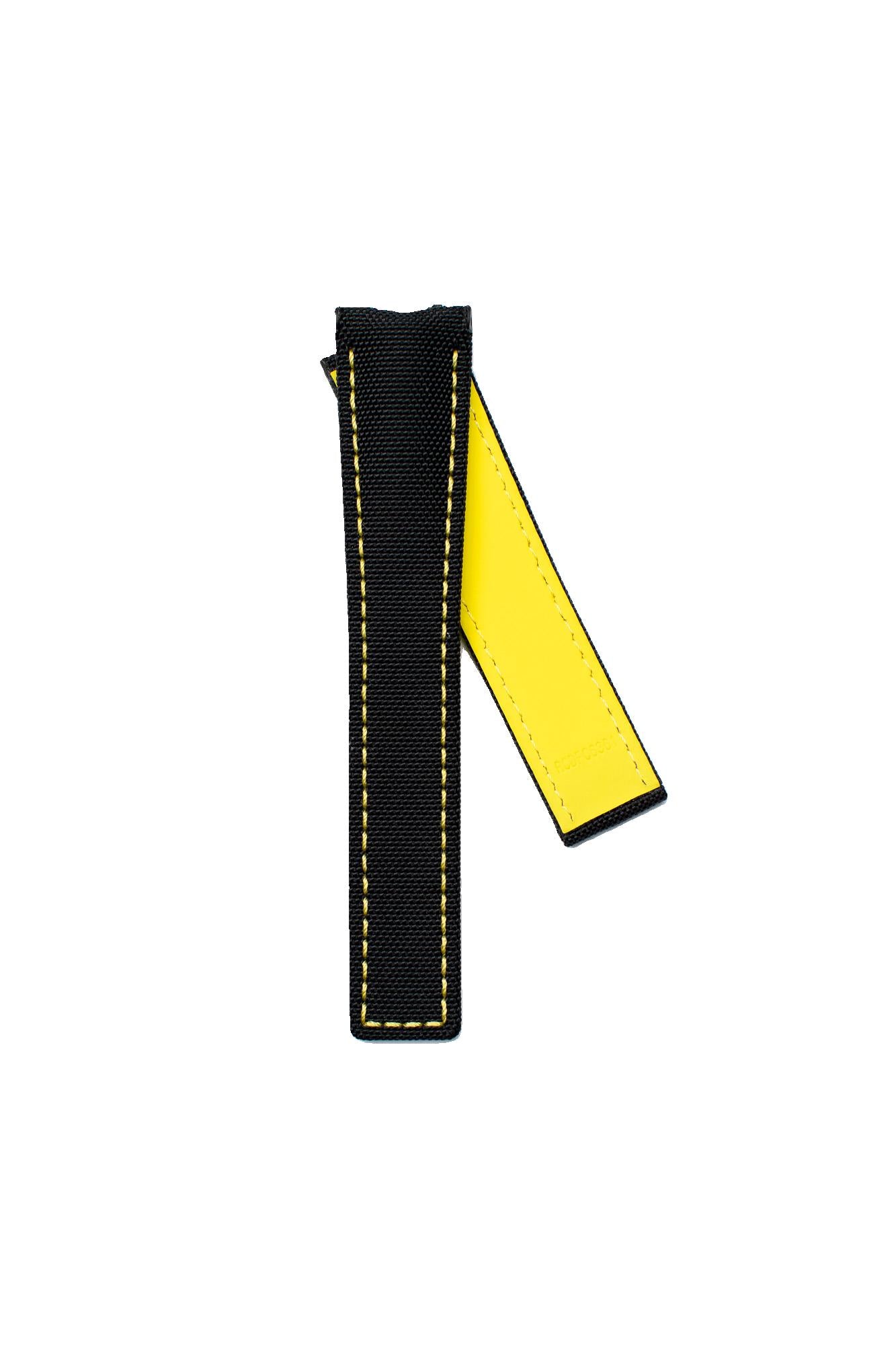 TAG Heuer Aquaracer Premium FC6361 CAY211A Black with yellow stitching Nylon Strap 21.5mm - Genuine OEM