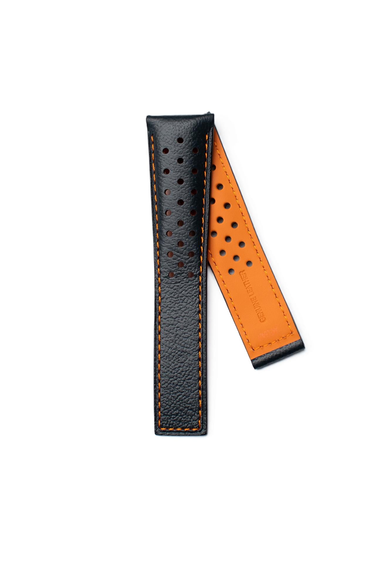 TAG Heuer Monaco FC6401 CAW211R Blue with Orange Stitching Calfskin Strap 22mm - Genuine OEM