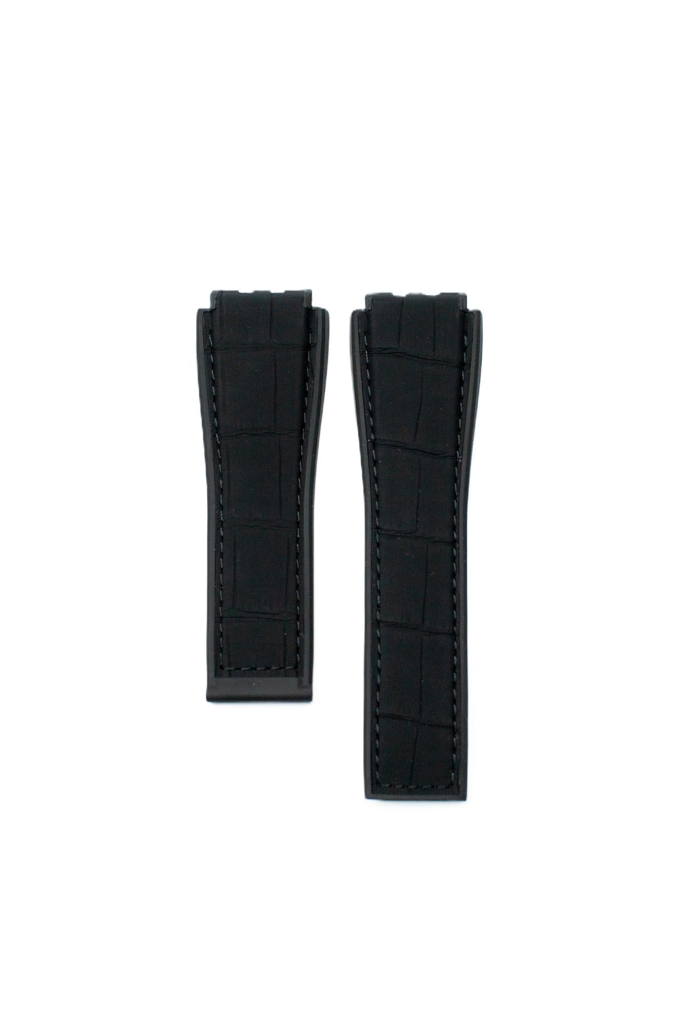 TAG Heuer Carrera FC6415 CAR5A55 Black rubber / alligator leather Alligator Strap 22mm - Genuine OEM
