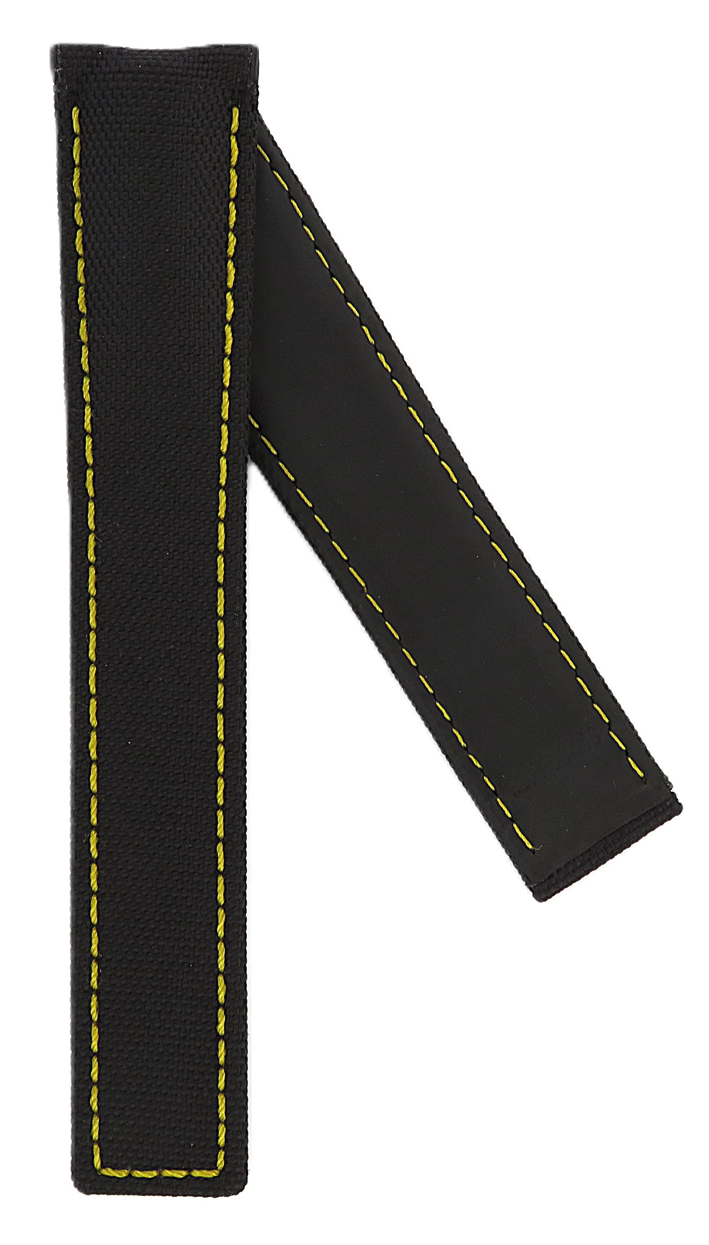 TAG Heuer Aquaracer Premium FC6446 WBD218B-0 Black with yellow stitching Nylon Strap 20.5mm - Genuine OEM