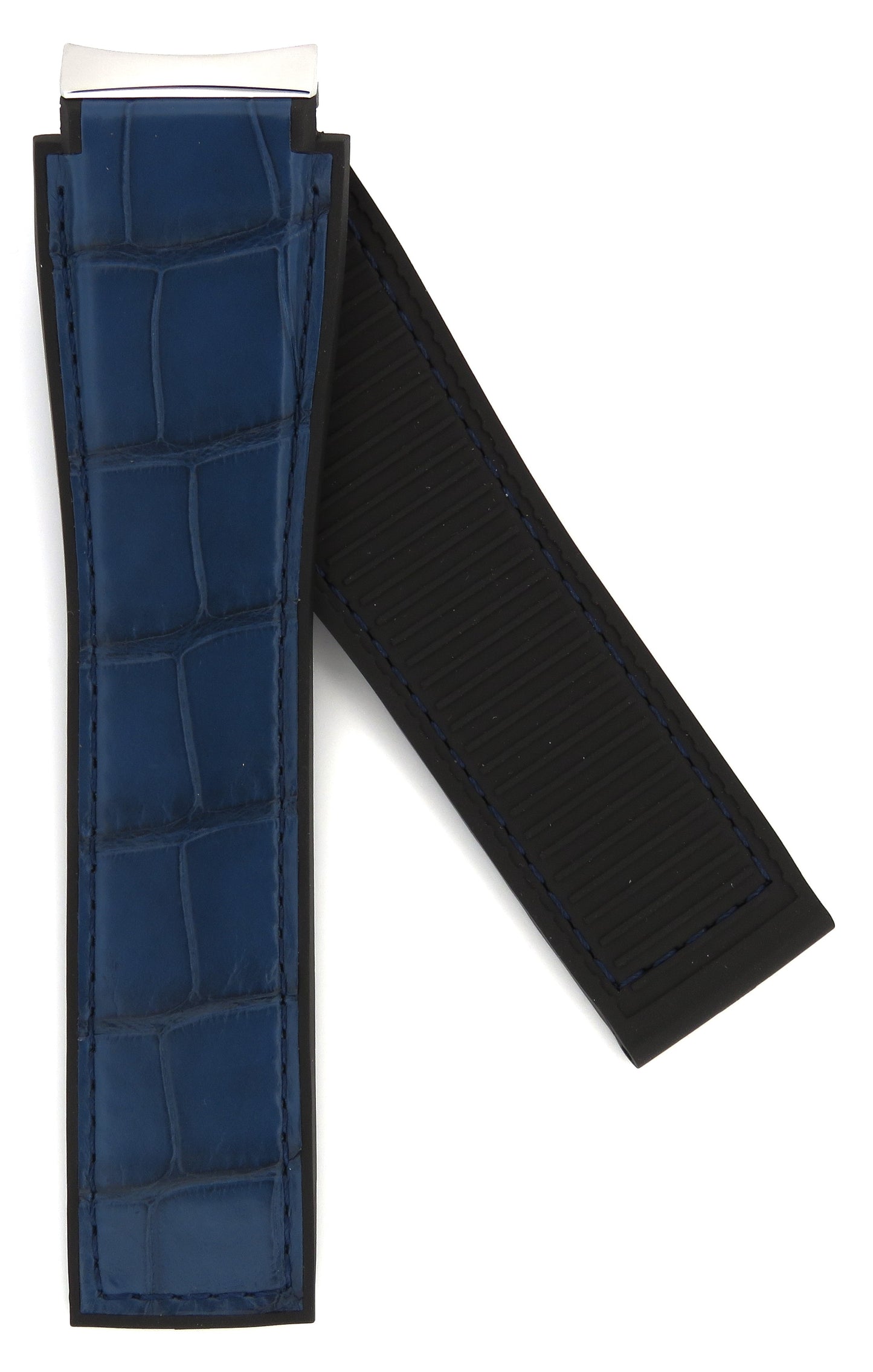 TAG Heuer Carrera FC6460 CBG2A11 Black rubber and blue alligator leather Strap 22.5mm - Genuine OEM