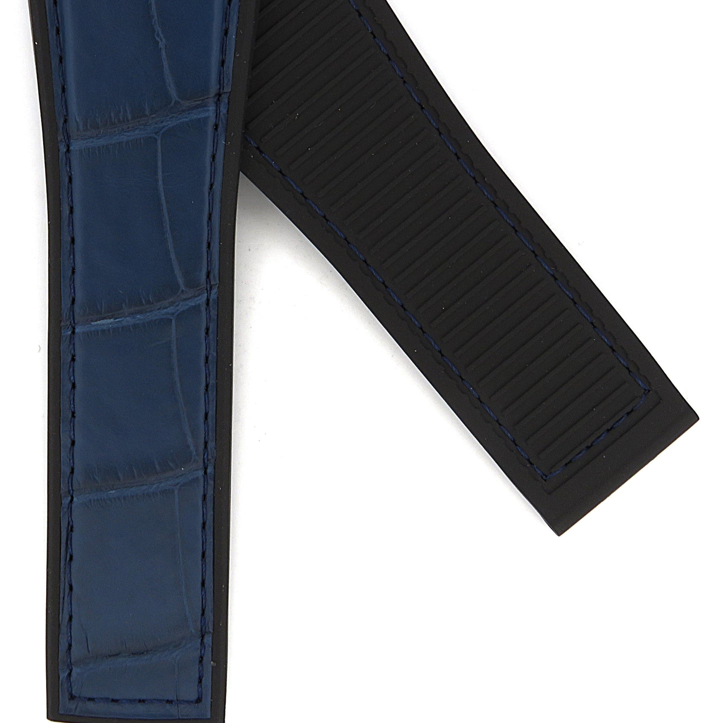 TAG Heuer Carrera FC6471 CAR5A98 Black rubber and blue alligator leather Strap 22mm - Genuine OEM