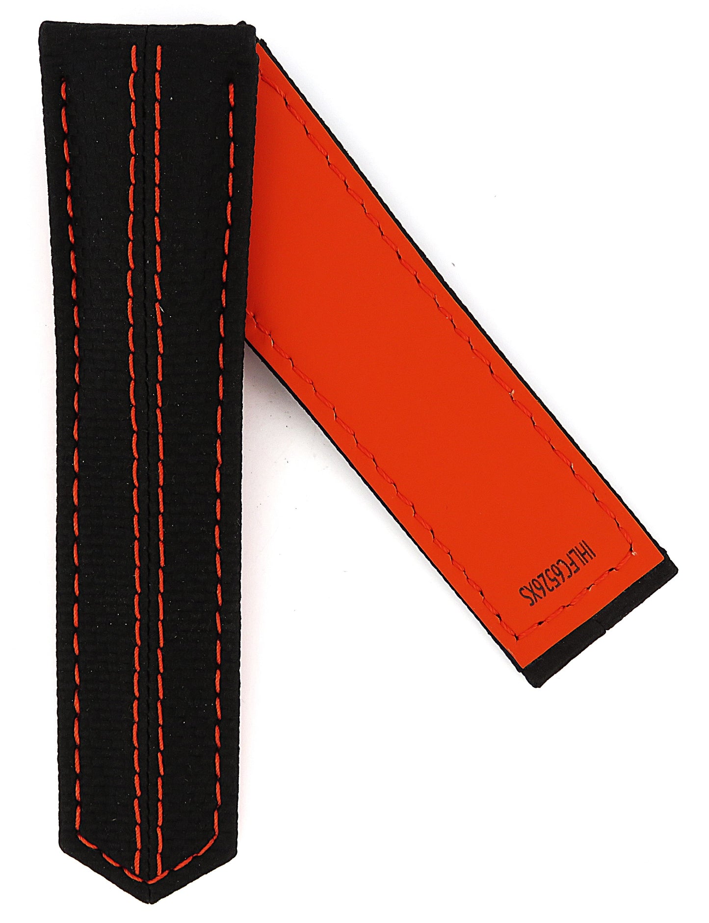 TAG Heuer Carrera FC6526XS CBN2A1M Black with orange stitching extra short Calfskin Strap 22mm - Genuine OEM