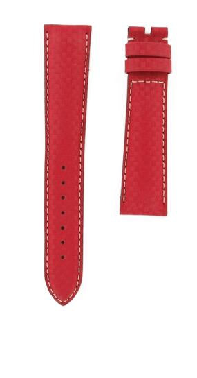 OMEGA Coramide 525.05.041 Red Padded Gents Strap 19mm Ref 97675073, 7612882050344 – Genuine OEM