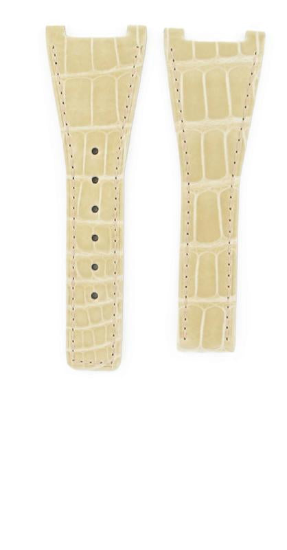 OMEGA Constellation 164.57.521 Alligator Beige Strap SHORT 28mm Ref 98000076S, 7612882510053 – Genuine OEM