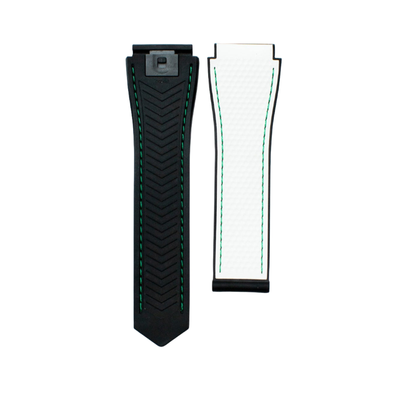 TAG Heuer Connected FT6214 SBR8A10 Black White and Green Rubber Strap 22mm - Genuine OEM