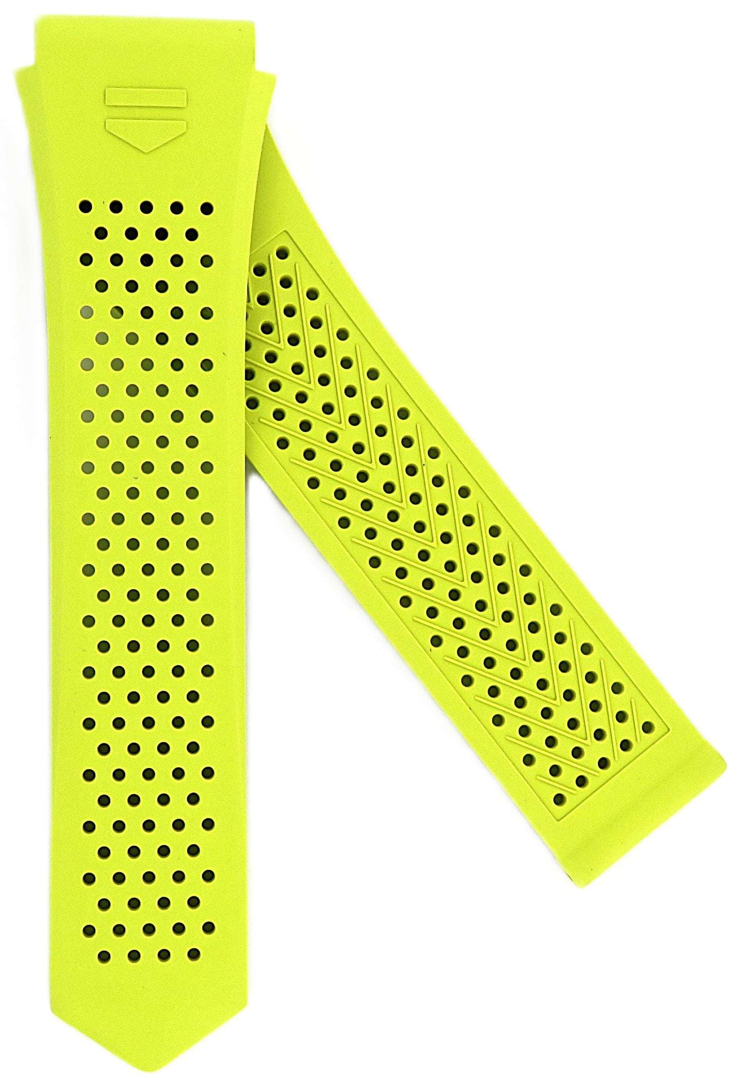 TAG Heuer Connected FT6219 SBR8A10 Yellow Rubber Strap 22mm - Genuine OEM