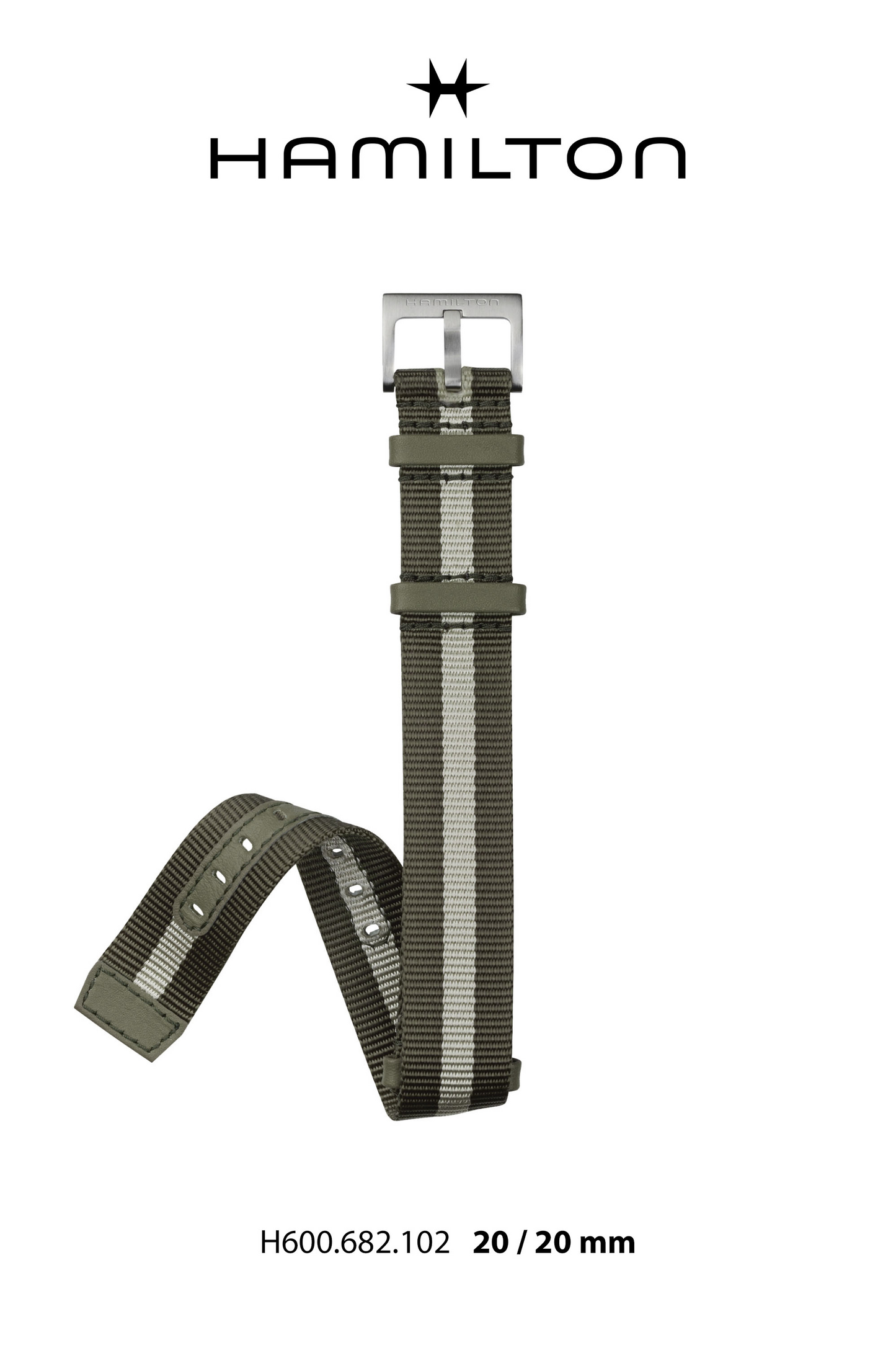 Hamilton Khaki Field Textile Watch Strap 20-mm Ref H690.682.102 - Genuine OEM