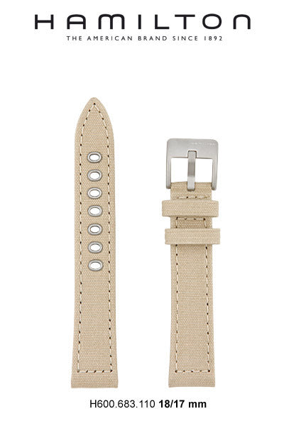 Hamilton Khaki Field Canvas Watch Strap Ref H600.683.110 - Genuine OEM