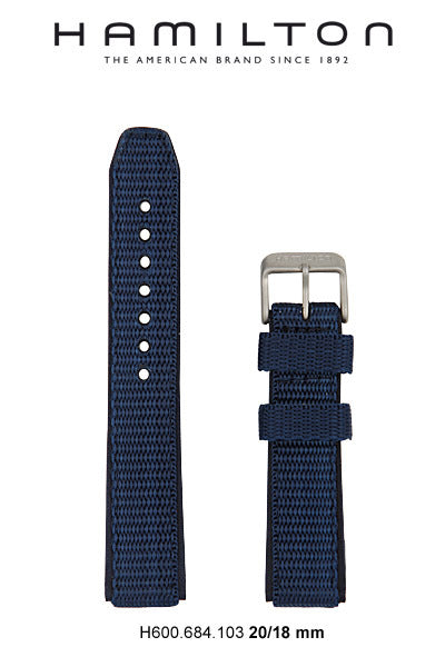 Hamilton Khaki Field Plastic Watch Strap 20-mm Ref H600.684.103 - Genuine OEM