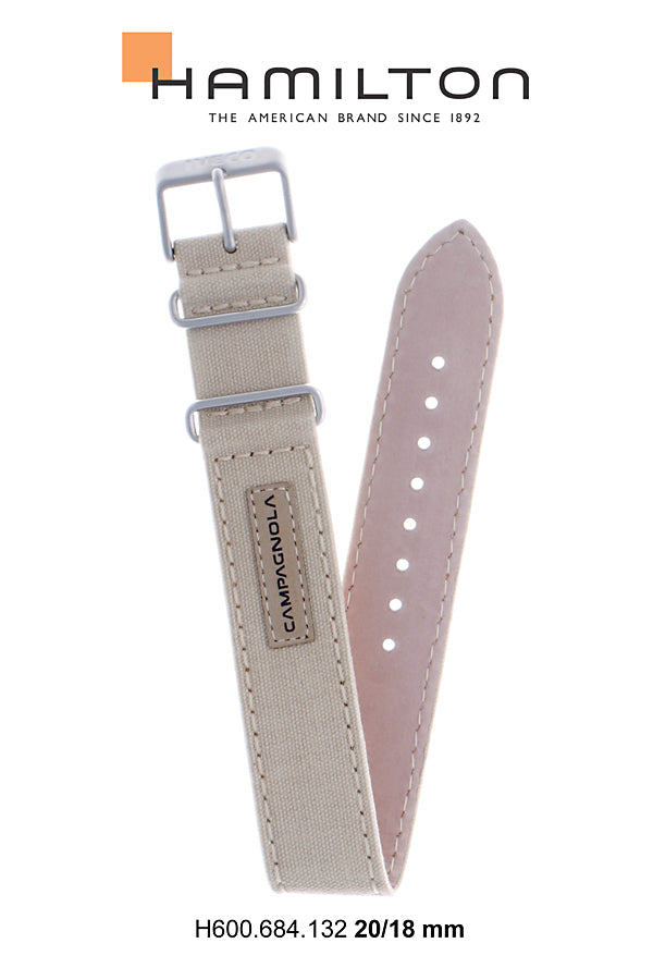 Hamilton Watch L Khaki Textile Watch Strap 20-mm Ref H694.684.132 - Genuine OEM