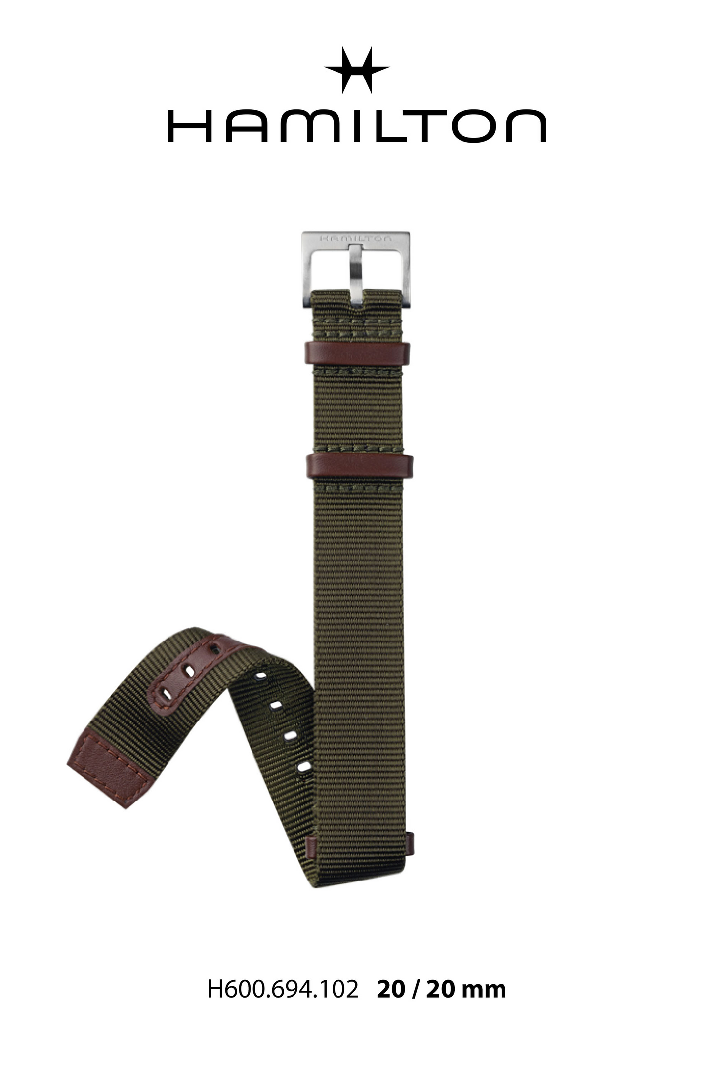Hamilton Khaki Field Polyester Watch Strap 20-mm Ref H690.694.102 - Genuine OEM