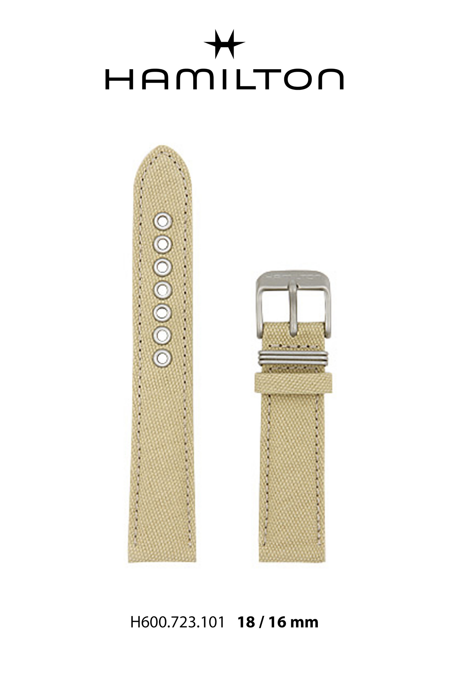 Hamilton Khaki Field Textile Watch Strap 18-mm Ref H694.723.101 - Genuine OEM