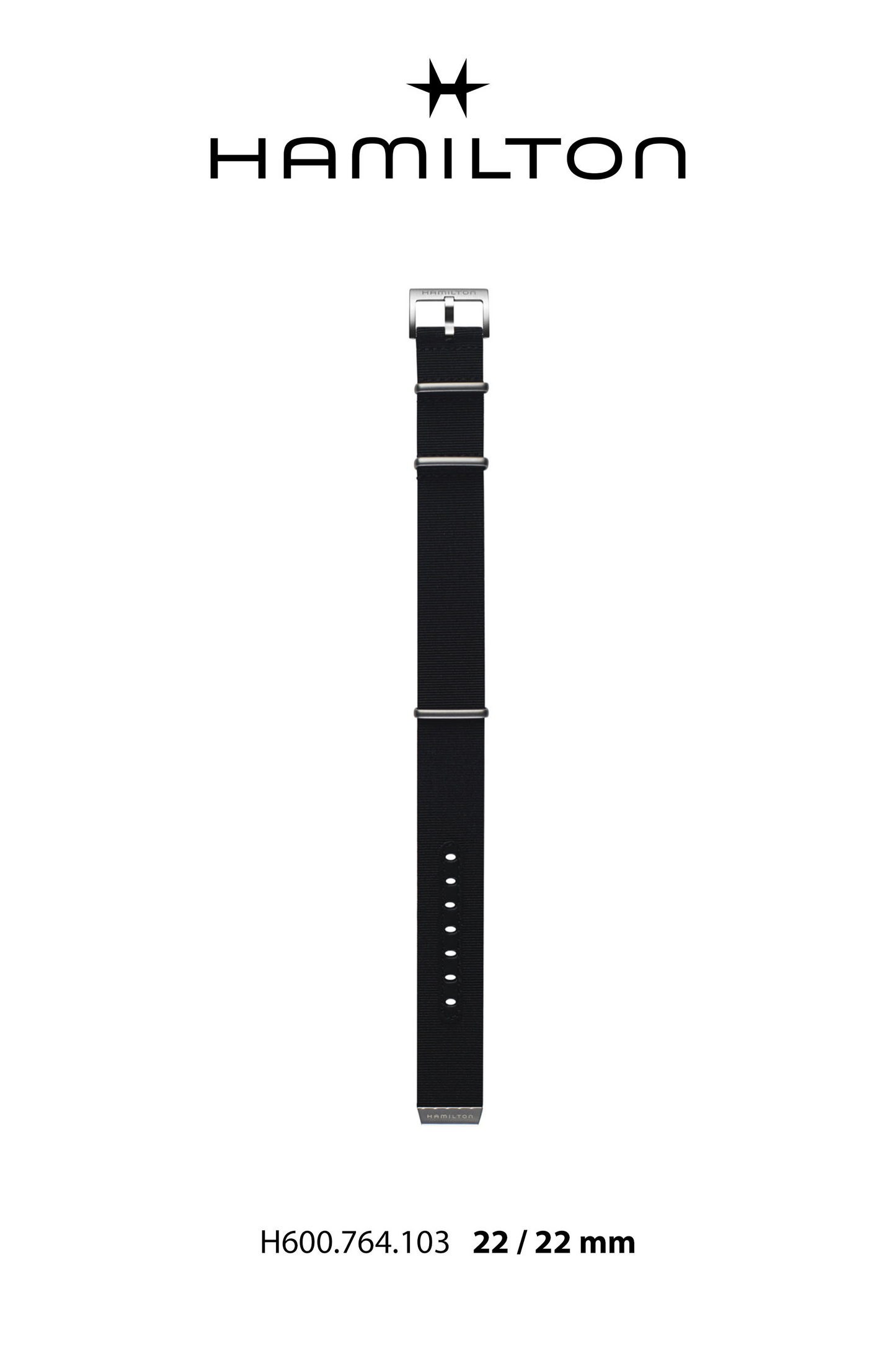 Hamilton Khaki Pilot Pio Textile Watch Strap 22-mm Ref H694.764.103 - Genuine OEM