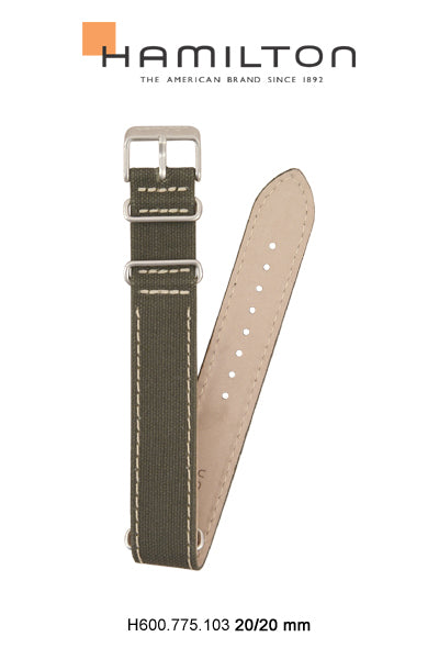 Hamilton Khaki Field Textile Watch Strap 20-mm Ref H694.775.103 - Genuine OEM
