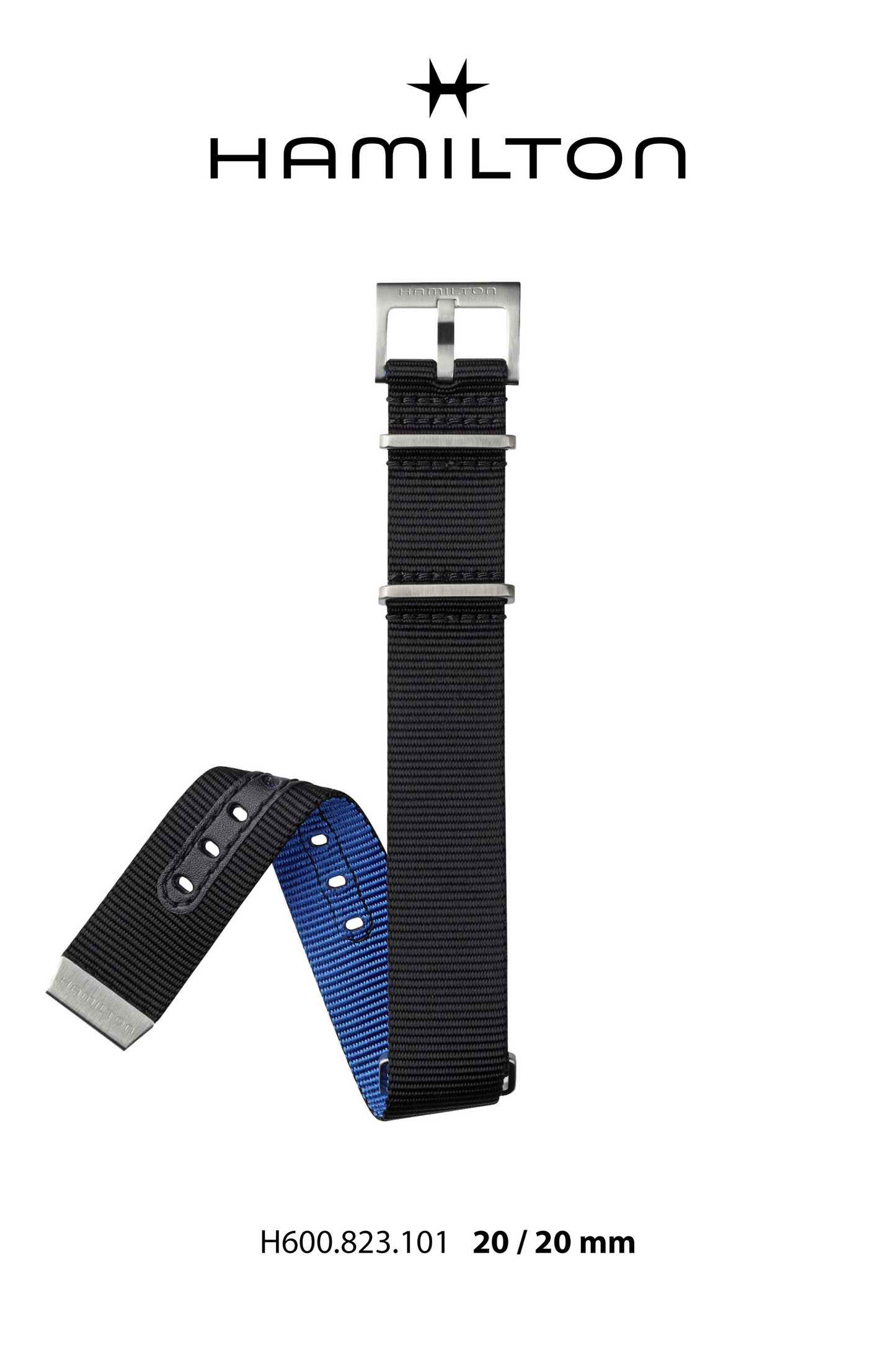 Hamilton Khaki Scuba Textile Watch Strap 20-mm Ref H694.823.101 - Genuine OEM