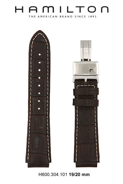 Hamilton Trent Leather-Brown Watch Strap 20-mm Ref H690.304.101 - Genuine OEM