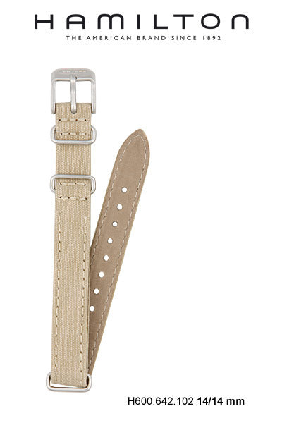 Hamilton Khaki King Textile Watch Strap 14-mm Ref H694.642.102 - Genuine OEM