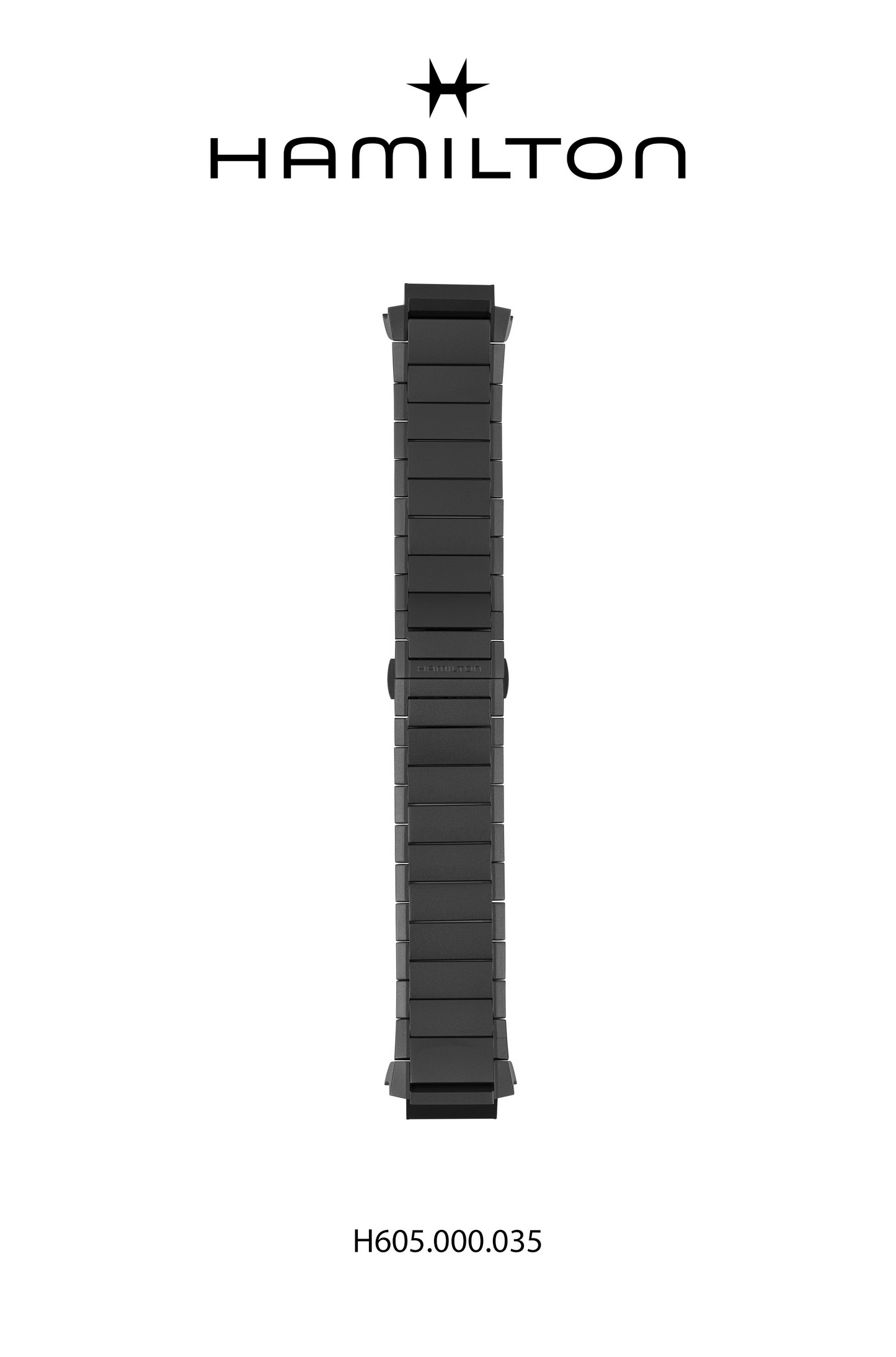 Hamilton Boulton Titanium - Black Watch Bracelet 21mm Ref H695.000.035- Genuine OEM