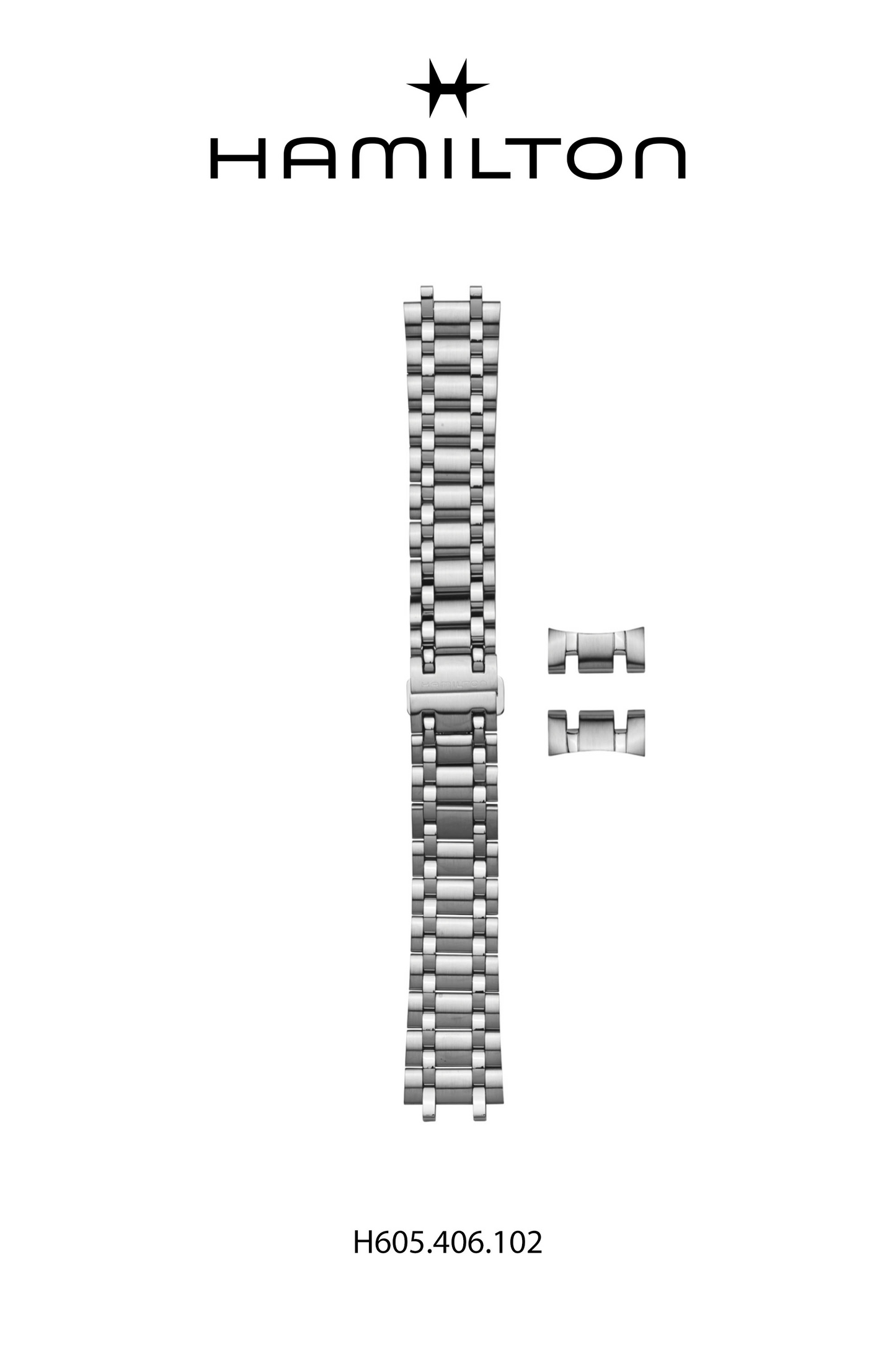 Hamilton RailRoad Steel Watch Bracelet 22-mm Ref H695.406.102 - Genuine OEM