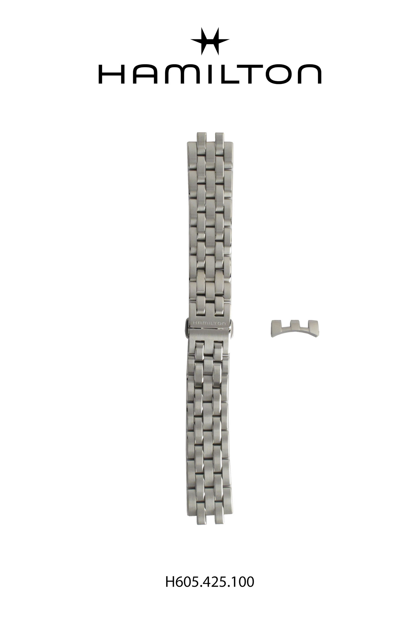 Hamilton JM Maestro Steel Watch Bracelet 20-mm Ref H695.425.100 - Genuine OEM