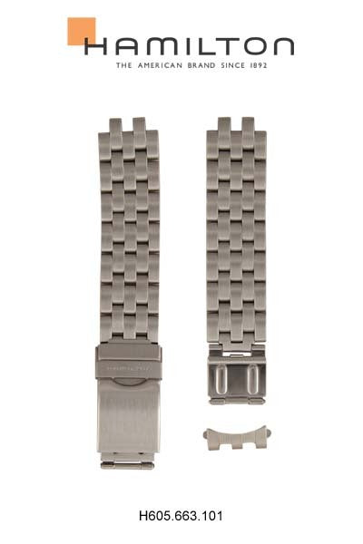 Hamilton Watch M Khaki Auto Chrono Steel Watch Bracelet Ref H605.663.101 - Genuine OEM