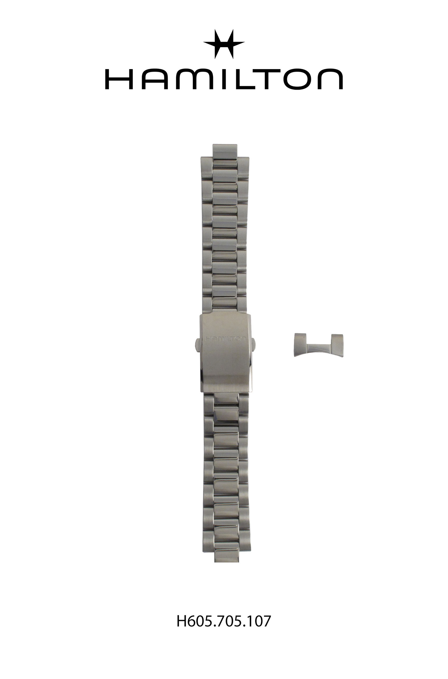 Hamilton Khaki Field Steel Watch Bracelet 20-mm Ref H695.705.107 - Genuine OEM