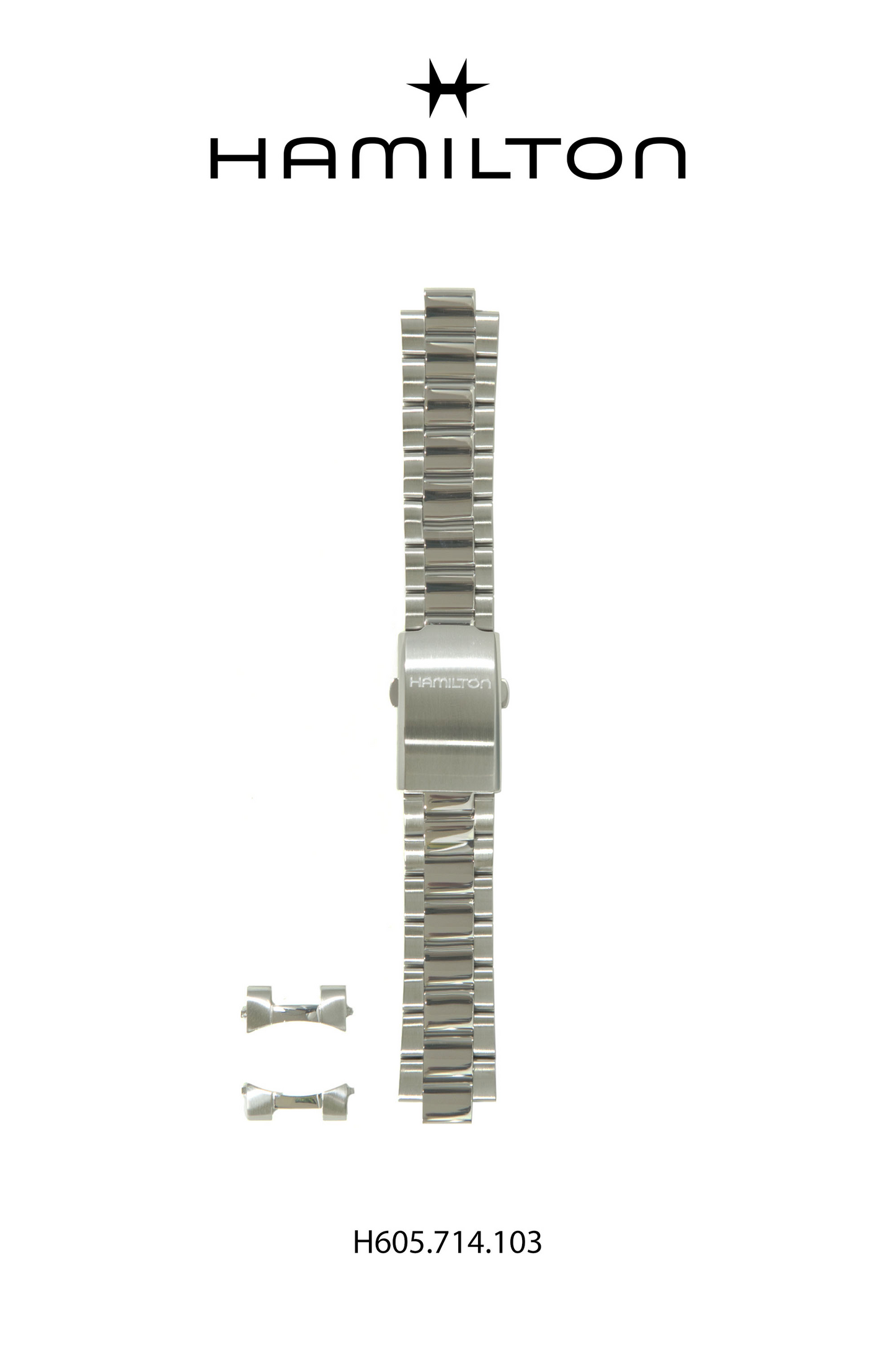 Hamilton Khaki Field Steel Watch Bracelet 20-mm Ref H695.714.103 - Genuine OEM