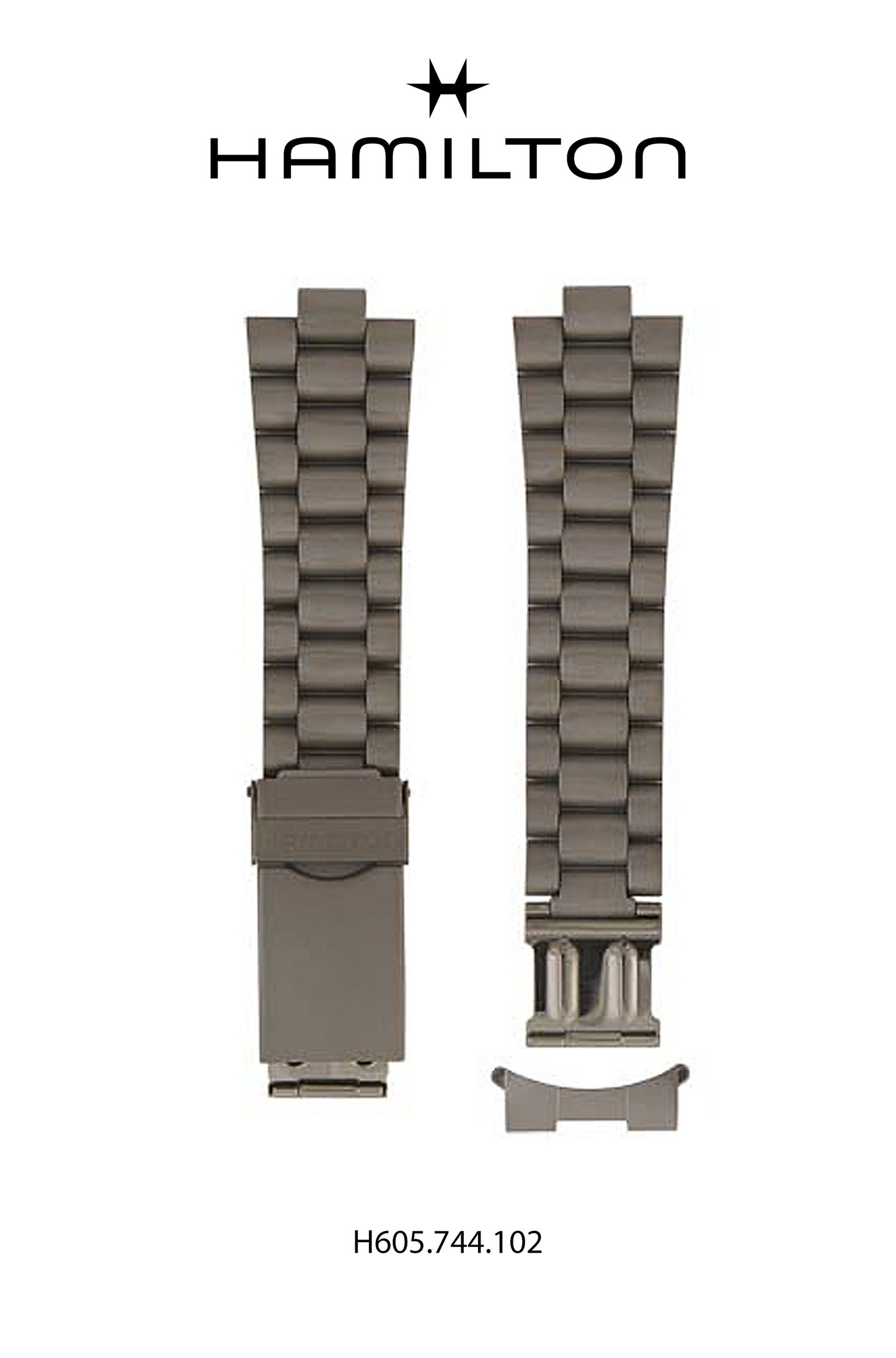 Hamilton Watch L Khaki Sub III Steel Watch Bracelet Ref H695.744.102 - Genuine OEM