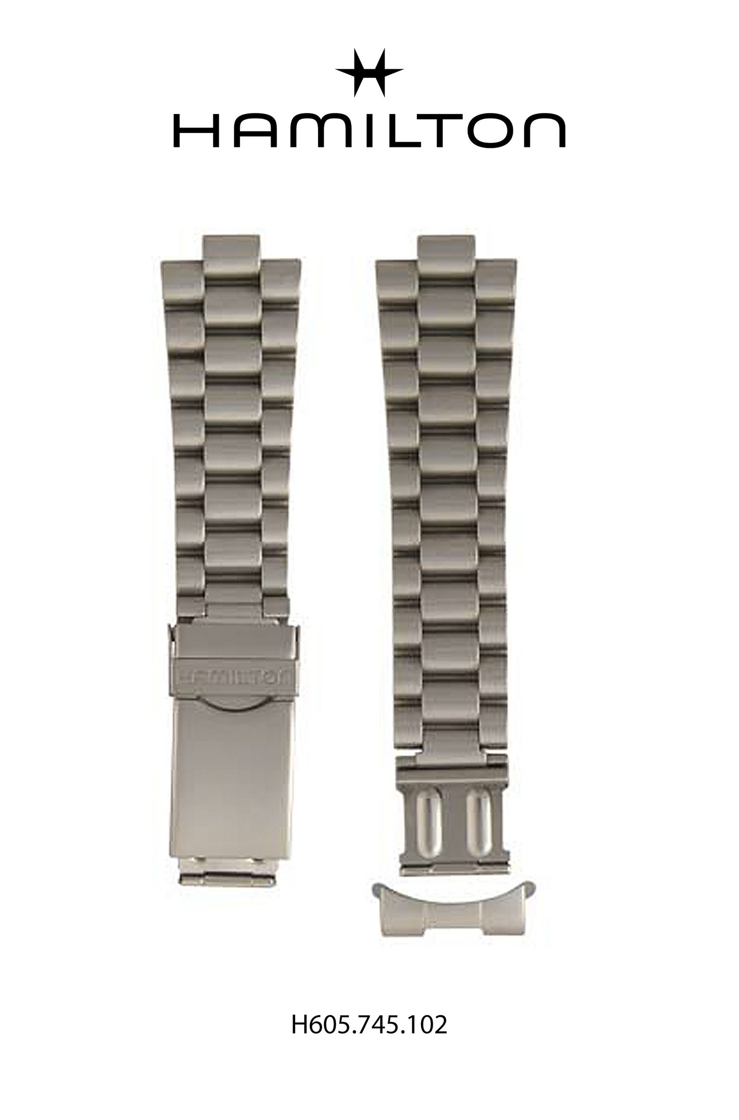 Hamilton Khaki Air Steel Watch Bracelet 20-mm Ref H695.745.102 - Genuine OEM