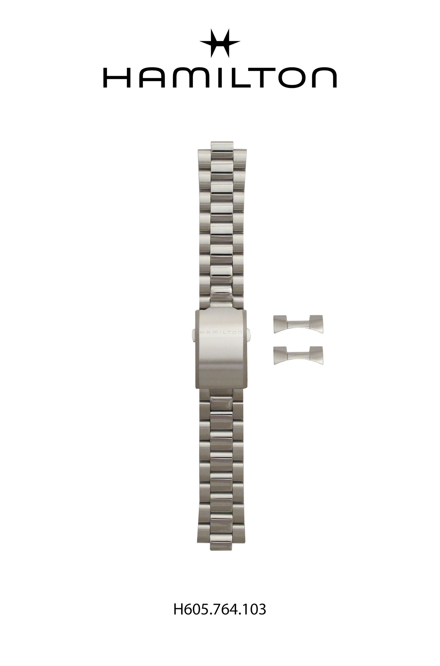 Hamilton Khaki Pilot Pio Steel Watch Bracelet 22-mm Ref H695.764.103 - Genuine OEM