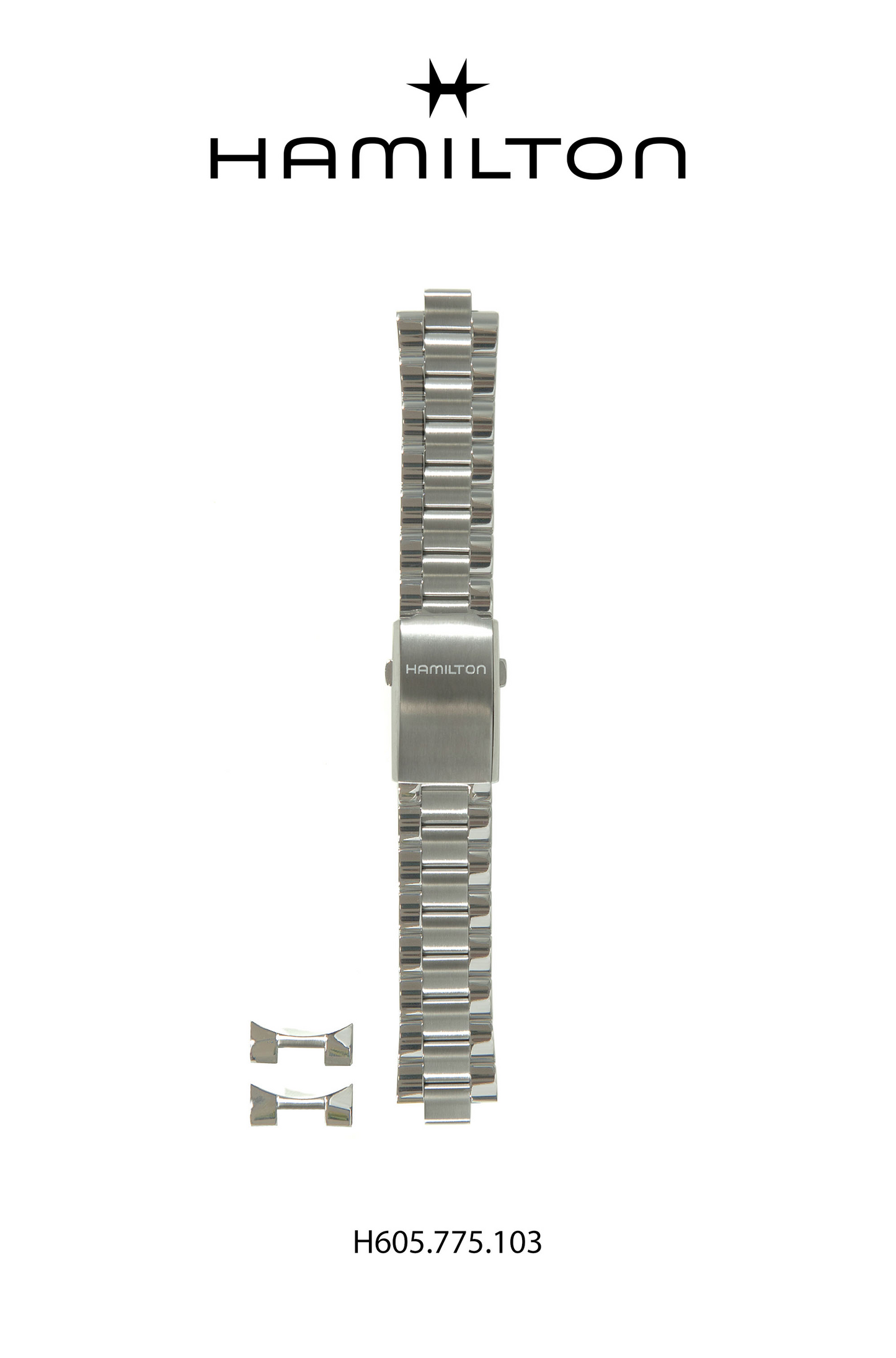 Hamilton Khaki UTC Steel Watch Bracelet 22-mm Ref H695.775.103 - Genuine OEM
