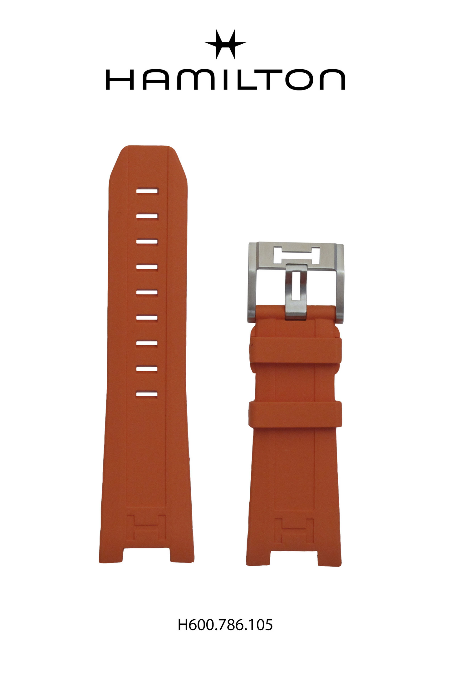 Hamilton Khaki Sub Rubber Watch Strap Ref H691.786.105 - Genuine OEM