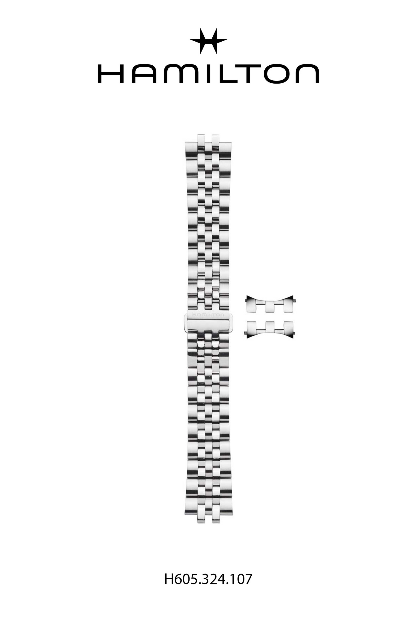 Hamilton Spirit Of Liberty Steel Watch Bracelet 22-mm Ref H695.324.107 - Genuine OEM