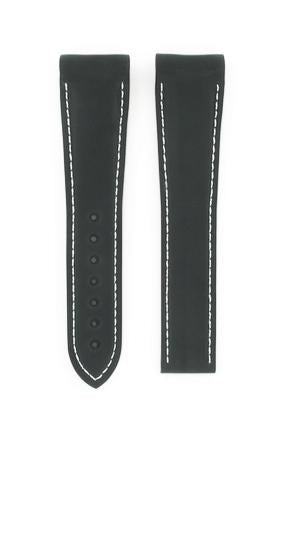OMEGA Seamaster 290.05.081 SHORT Rubber Padded Black Matte Strap 22mm Ref 98000296S, EAN 7612882858964 – Genuine OEM