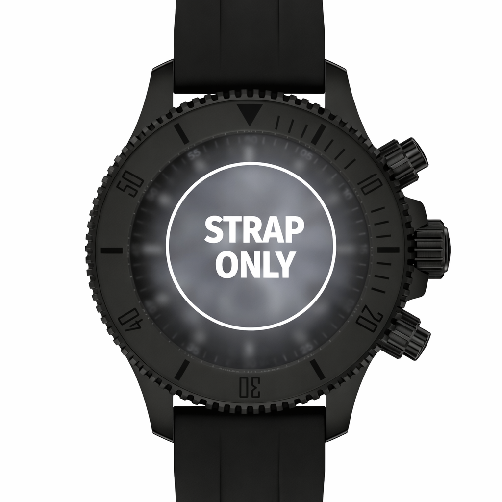 Tissot Seastar 660/1000 T603050800 Black Silicone Strap - 18mm Genuine OEM