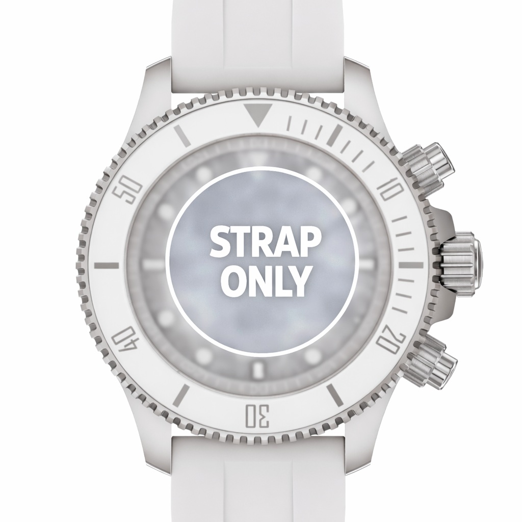 Tissot Seastar 660/1000 T603047457 White Silicone Strap - 18mm Genuine OEM