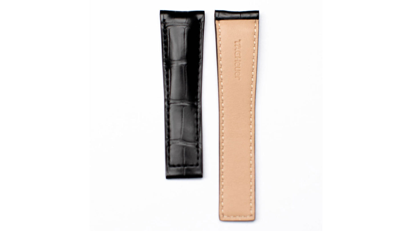 TAG Heuer Monaco Targa Florio CAD5110 FC6177 Black Alligator Leather Strap 22mm- Genuine OEM