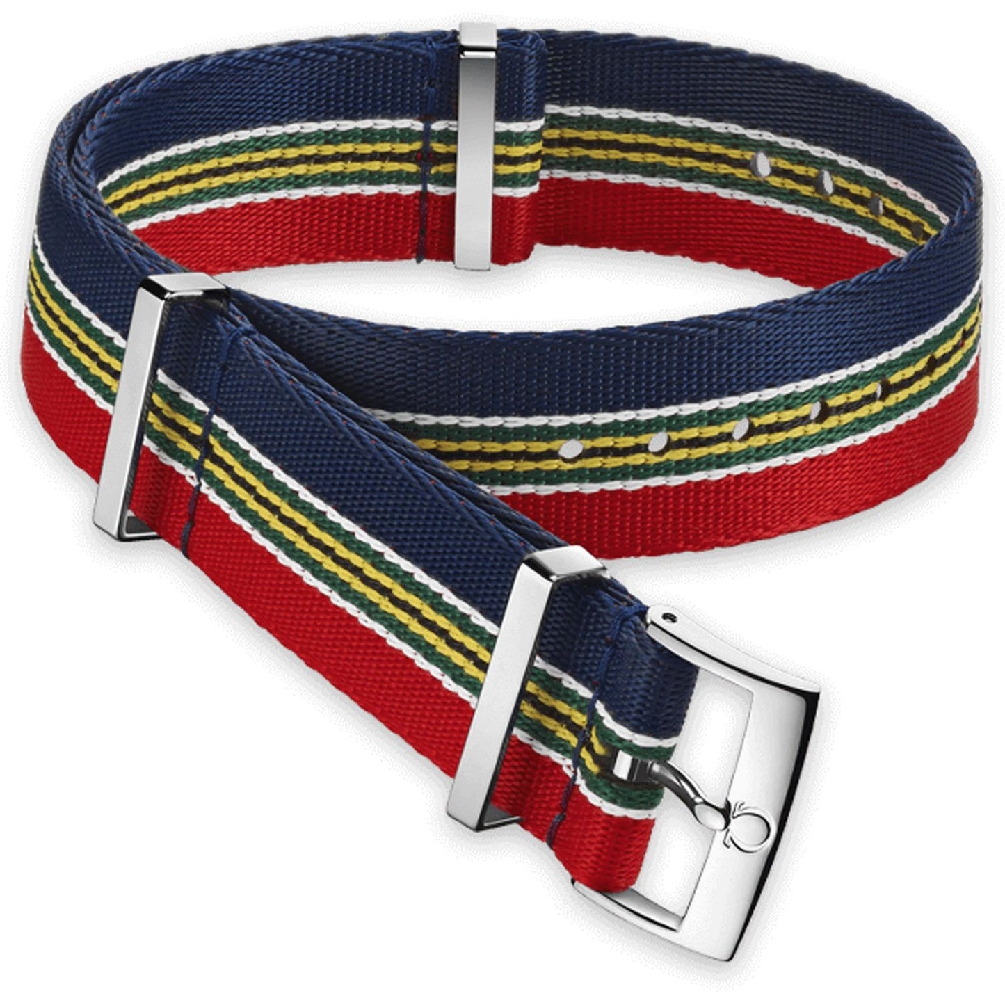 OMEGA NATO Polyamid Multicolour Striped Strap 22mm Ref 031CWZ010692, 7613304233727 – Genuine OEM