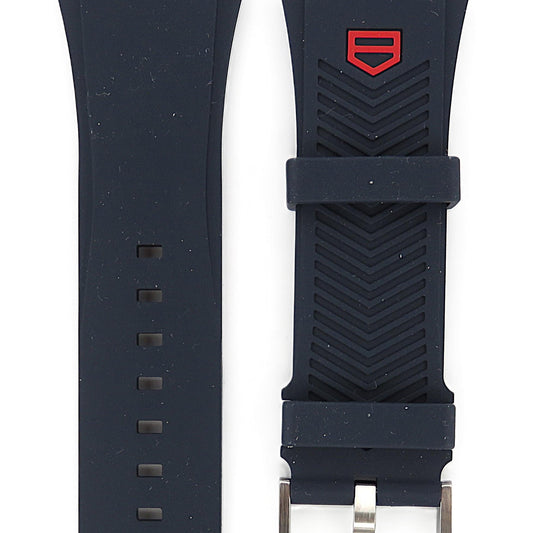 TAG Heuer Formula 1 F1 CBZ2080 BT0026 Blue - red rubber strap / satin-finished steel ardillon buckle 18.5mm - Genuine OEM