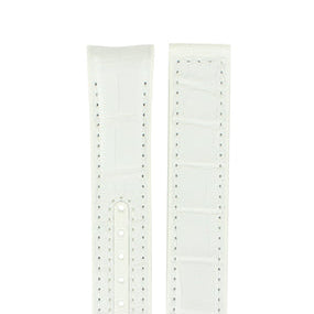 OMEGA Seamaster Planet Ocean 215.23.40.20.04.001 White Rubber-Alligator Leather Strap 19mm Deployment Ref 032RUZ005420, 7613304138725 – Genuine OEM