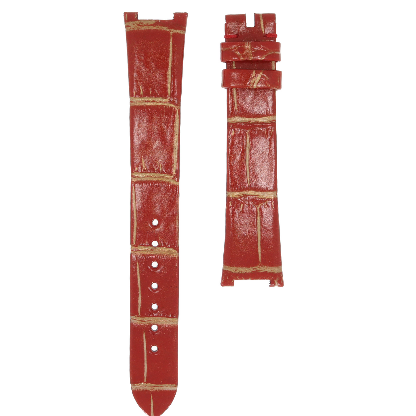 OMEGA Constellation 131.23.29.20.99.002 Red Alligator Strap SHORT 18mm Ref 032Z017173 EAN 7613304339993 – Genuine OEM