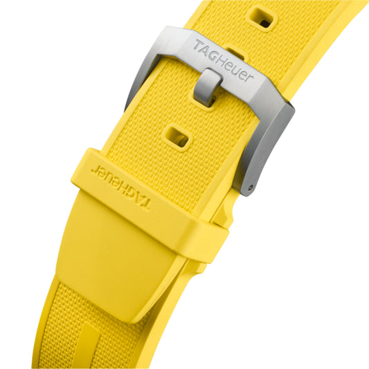 TAG Heuer Formula 1 F1 CAZ101AM BT0743 FT8054 Yellow Rubber Strap with Buckle 21.5mm - Genuine OEM
