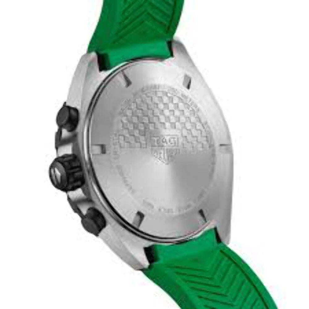 TAG Heuer Formula 1 F1 CAZ101AP BT0745 FT8056 Green Rubber Strap with Buckle 21.5mm - Genuine OEM