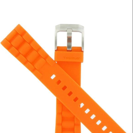 TAG Heuer Formula 1 BT0708 Orange Rubber Strap 17mm - Genuine OEM