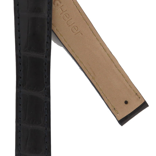 TAG Heuer 6000 FC6129 CH1110 Navy Blue Alligator Strap - Genuine OEM
