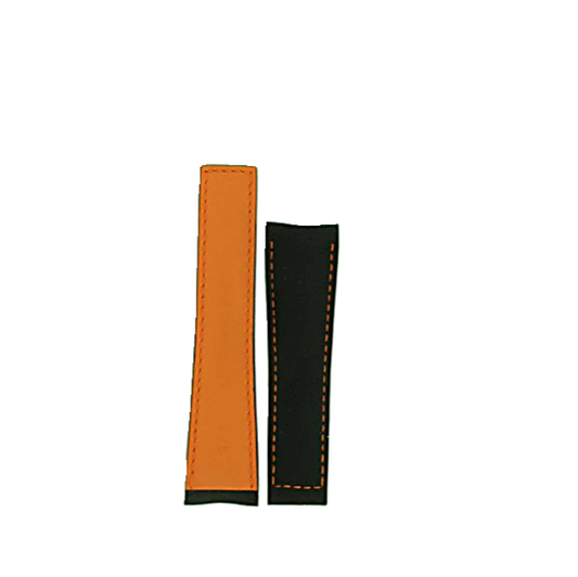 TAG Heuer Carrera FC6279 CV2A1A Black with Orange stitching Calfskin Strap 22mm - Genuine OEM